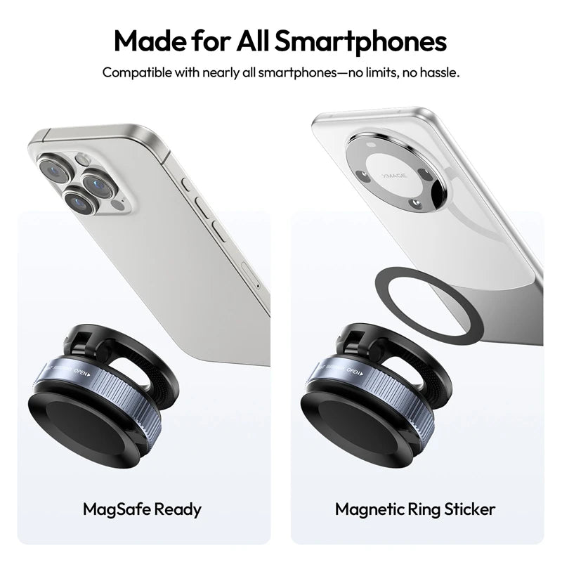 Ulanzi SK-25 Vacuum Suction MagMount - Magnetic Phone Mount for Car Window & Dashboard - Visión Creativa 