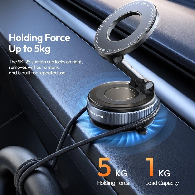 Ulanzi SK-25 Vacuum Suction MagMount - Magnetic Phone Mount for Car Window & Dashboard - Visión Creativa 