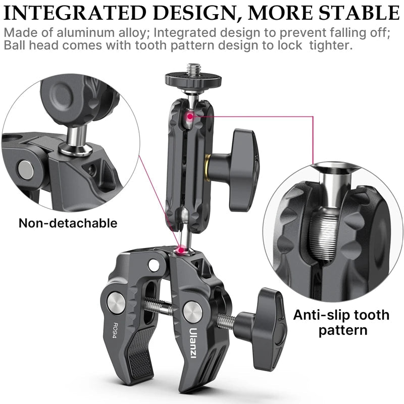Super Clamp Magic Arm with Multi-Function Ball Head Clamp - Visión Creativa 