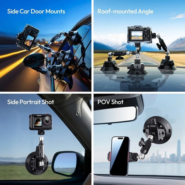 Ulanzi TB15 Double Suction Cup Mount for Camera - Vehicle Bracket accesories