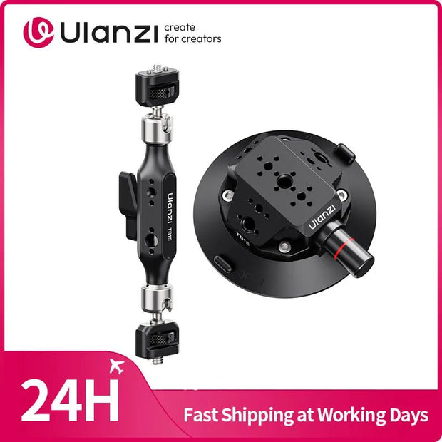 Ulanzi TB15 Double Suction Cup Mount for Camera - Vehicle Bracket 3 Suction 3 Arm accesories