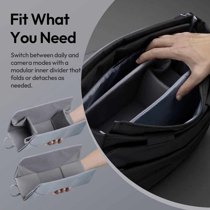 TE88 Camera Shoulder Bag: Cross-Body, 15L Capacity, Dividers - Visión Creativa 