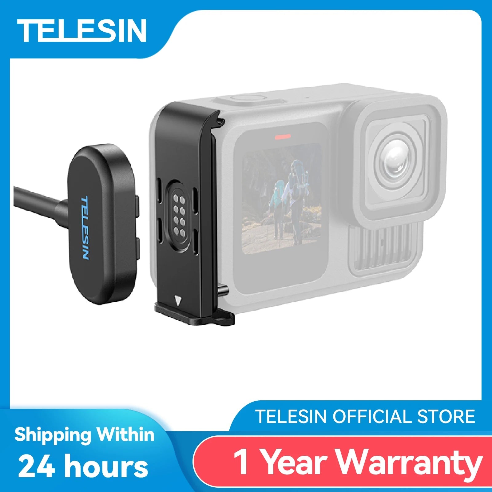 TELESIN Magnetic Waterproof Charging Cable Kit for Hero 9-13 - Visión Creativa 