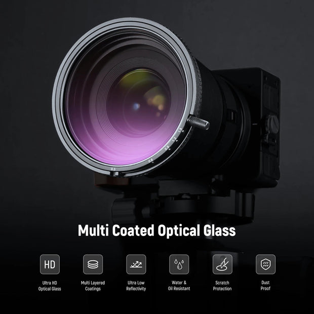 True Colors Variable ND Filter ND2 - ND32 & CPL, 2 in 1 Adjustable Neutral Density and Circular Polarizing Filter - Visión Creativa