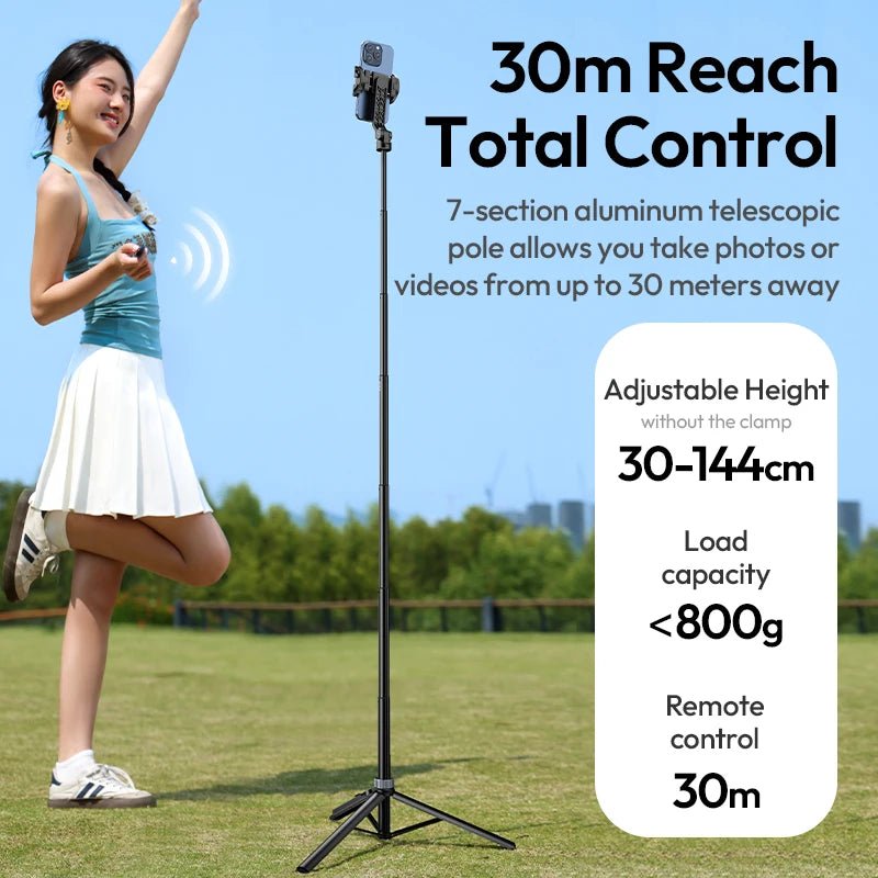 TT88 Overhead Selfie Stick Wireless Tripod Magsafe&Phone Clip for Iphone 16 15 14 Android with Hook for Overhead Shoot tripods