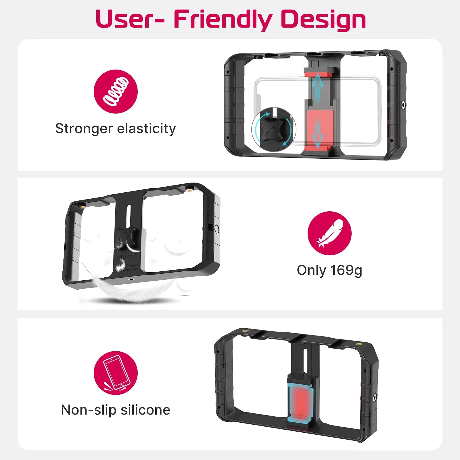 U-Rig Pro Smartphone Video Rig with 3 Shoe Mounts - Visión Creativa 
