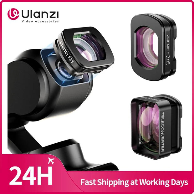 Ulanzi F35 Pocket 3 Wide-Angle Lens / Telephoto Lens for Osmo Pocket 3 Lens for Pocket 3 lenses