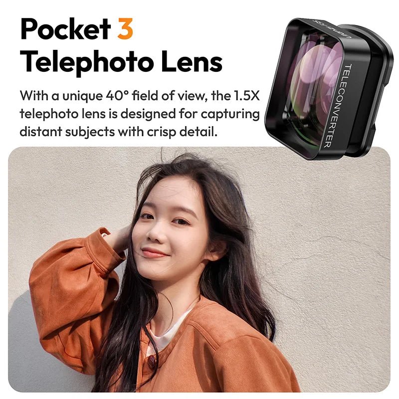 Ulanzi F35 Pocket 3 Wide-Angle Lens / Telephoto Lens for Osmo Pocket 3 Lens for Pocket 3 lenses
