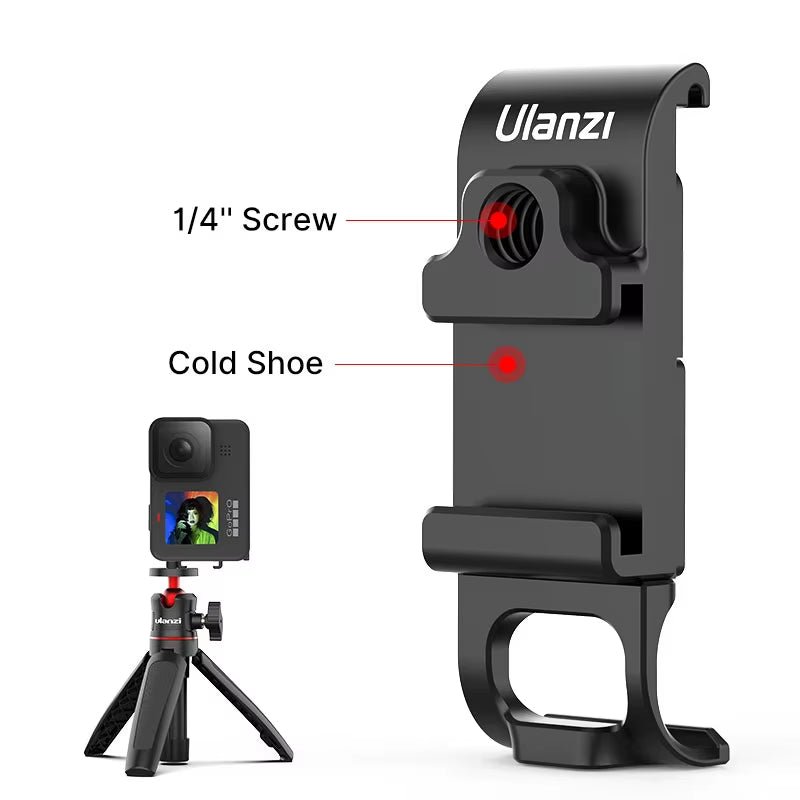 Ulanzi G9 - 6 Metal Battery Side Door for Hero 12 11 10 9 Black Battery Lid Type - C Charging Cold - Shoe Mount 1/4 Screw - Visión Creativa