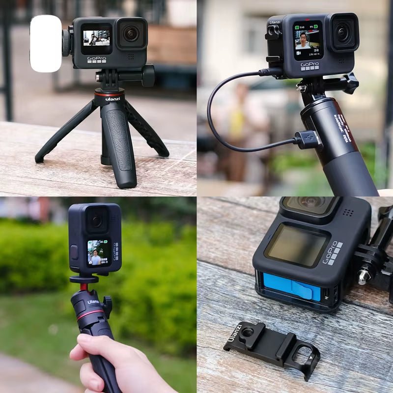 Ulanzi G9 - 6 Metal Battery Side Door for Hero 12 11 10 9 Black Battery Lid Type - C Charging Cold - Shoe Mount 1/4 Screw - Visión Creativa