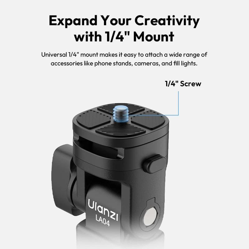 Ulanzi LA04 Light Stand Adapter - Angle-Adjustable for Camera Fill Light - Visión Creativa 