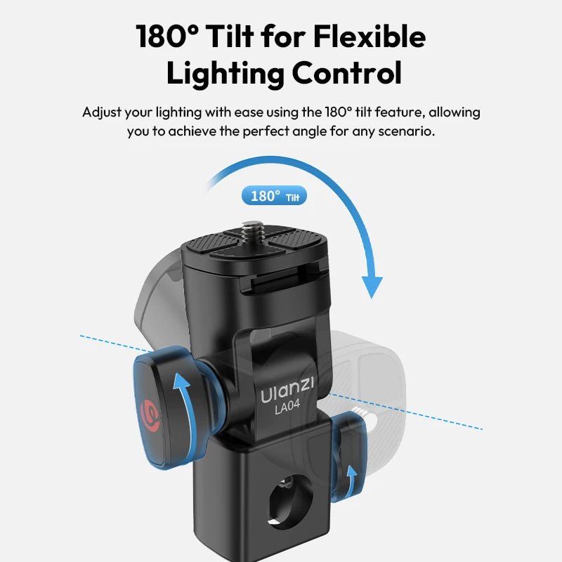 Ulanzi LA04 Light Stand Adapter - Angle-Adjustable for Camera Fill Light - Visión Creativa 