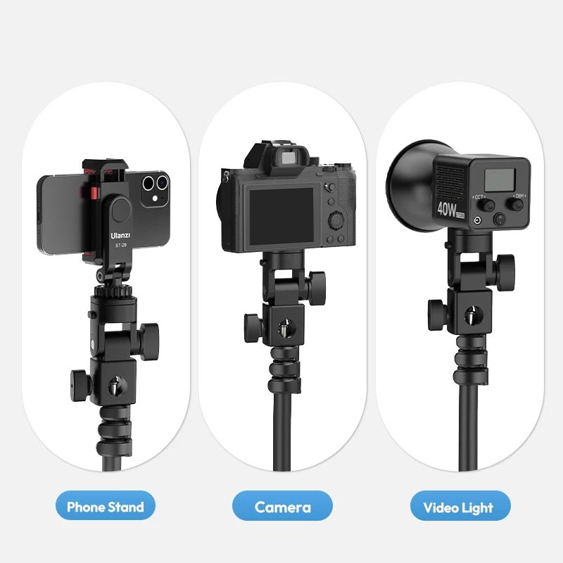 Ulanzi LA04 Light Stand Adapter - Angle-Adjustable for Camera Fill Light - Visión Creativa 