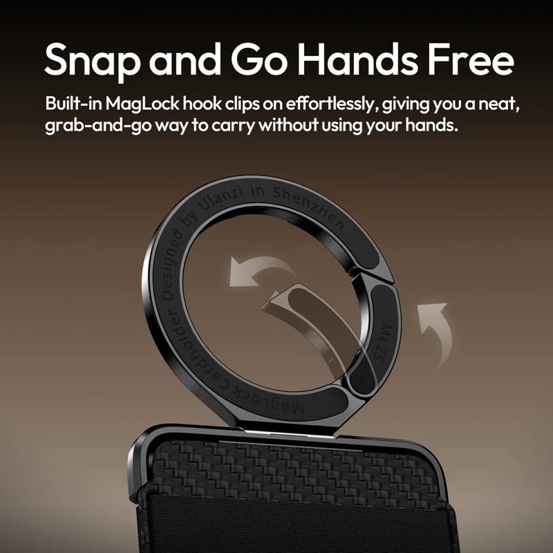 Ulanzi ML25 MagLock Cardholder Phone Stand for iPhone - Portable Magnetic Ring Holder accesories