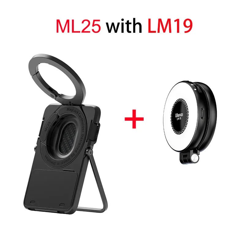Ulanzi ML25 MagLock Cardholder Phone Stand for iPhone - Portable Magnetic Ring Holder Ml25 Add Lm19 accesories