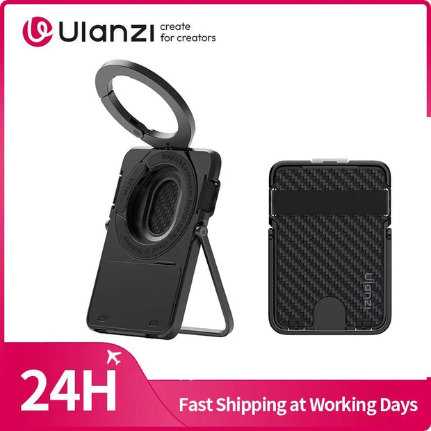 Ulanzi ML25 MagLock Cardholder Phone Stand for iPhone - Portable Magnetic Ring Holder accesories