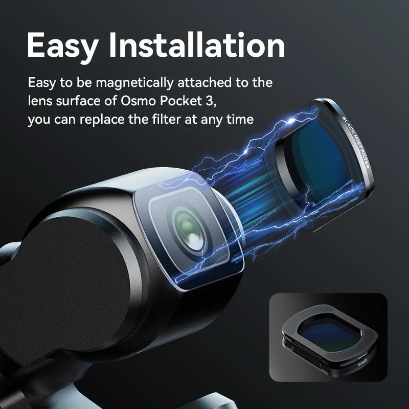 ULanzi PK-01 Black Mist Filter - DJI OSMO POCKET 3 HD Optical Glass - Visión Creativa