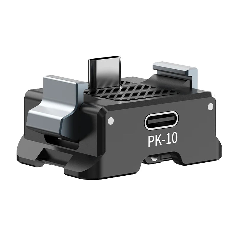 Ulanzi PK-10 Expansion Adapter for  Osmo Pocket 3 with 1/4'' Thread Foldable 2-Prong Mount - Visión Creativa 