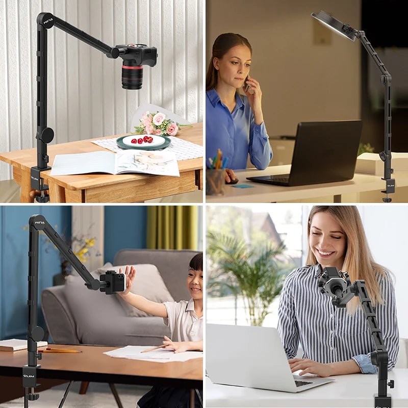 Ulanzi VIJIM LS25 Desk Setup Stand: Multifunctional Microphone Desktop Holder for Live Streaming microphones