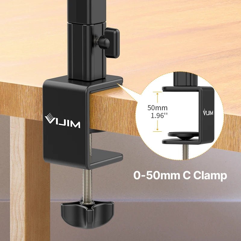 Ulanzi VIJIM LS25 Desk Setup Stand: Multifunctional Microphone Desktop Holder for Live Streaming microphones