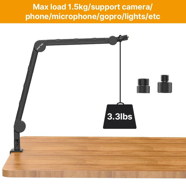 Ulanzi VIJIM LS25 Desk Setup Stand: Multifunctional Microphone Desktop Holder for Live Streaming microphones