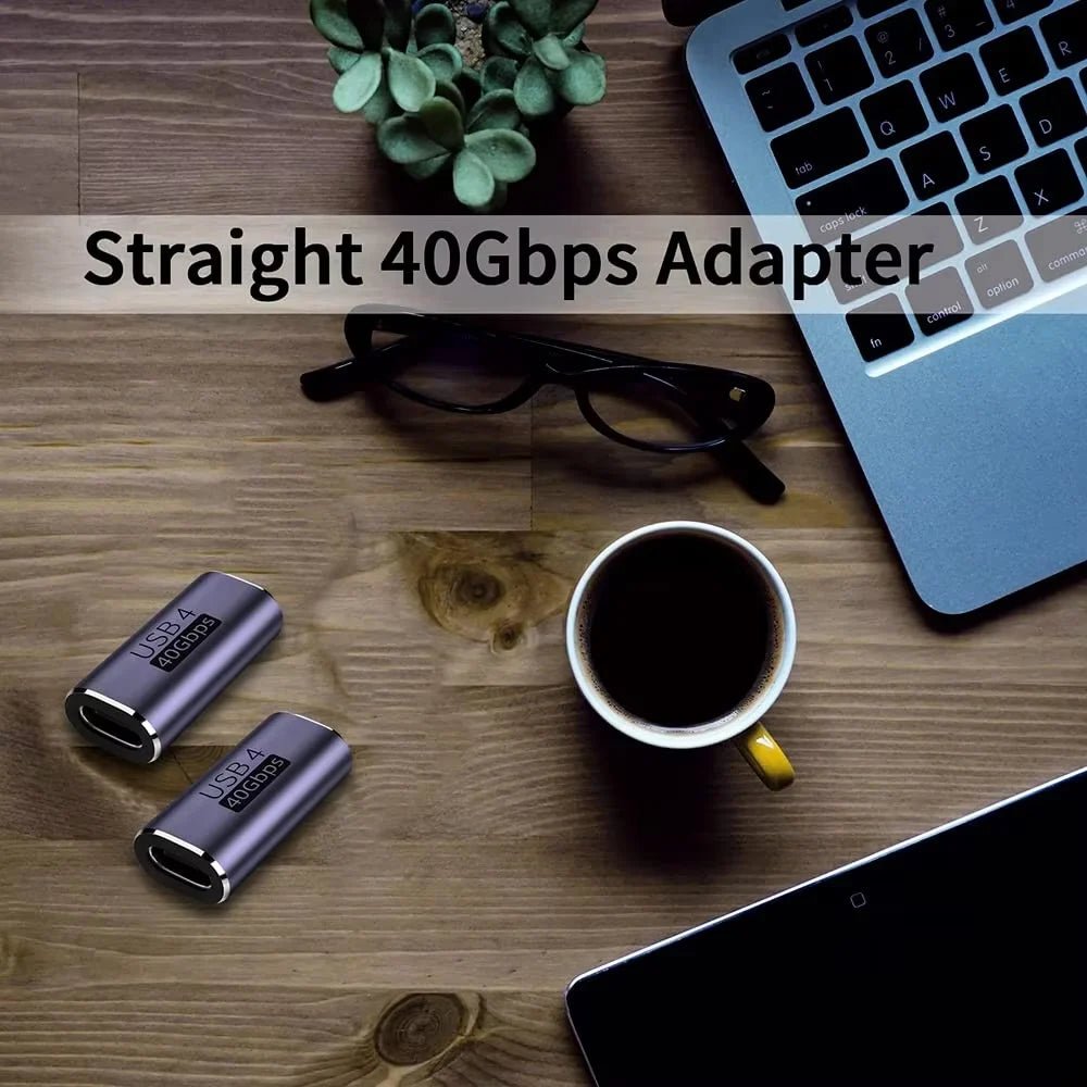 Thunderbolt3 Type C Female-Female Coupler Adapter - Super Fast 40Gbps Data Transfer - Visión Creativa 