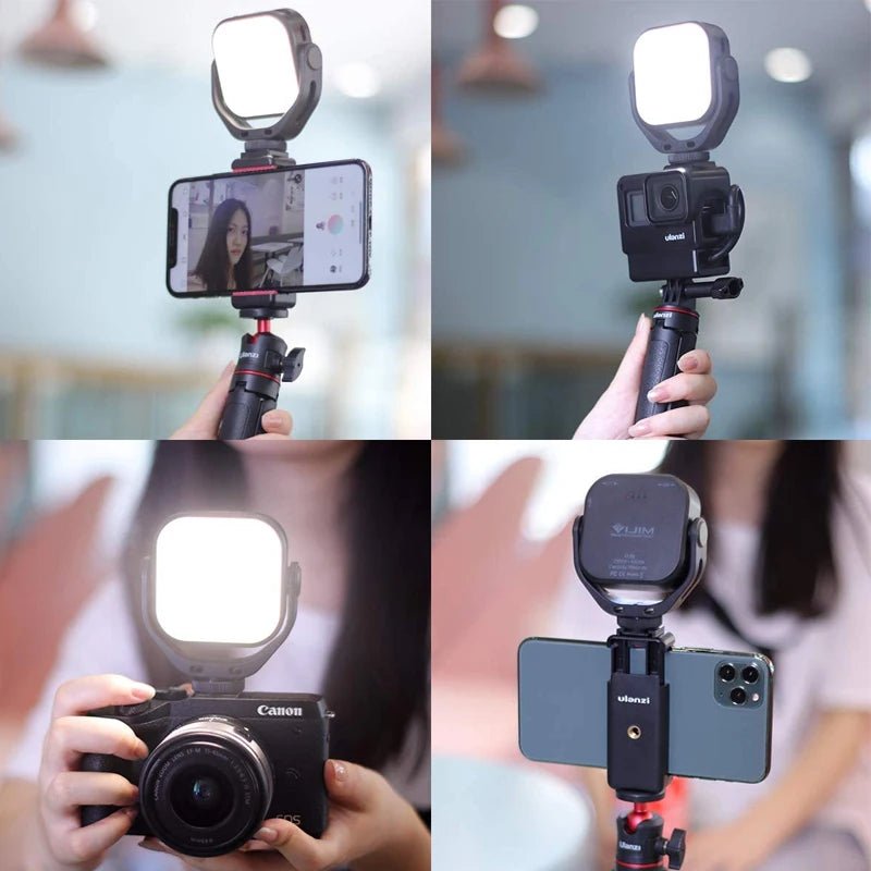 Vijim VL66 Adjustable LED Video Light with 360 Rotation - Portable Fill Light - Visión Creativa