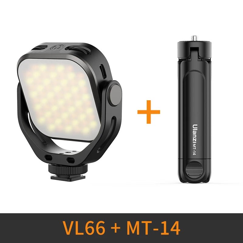 Vijim VL66 Adjustable LED Video Light with 360 Rotation - Portable Fill Light - Visión Creativa