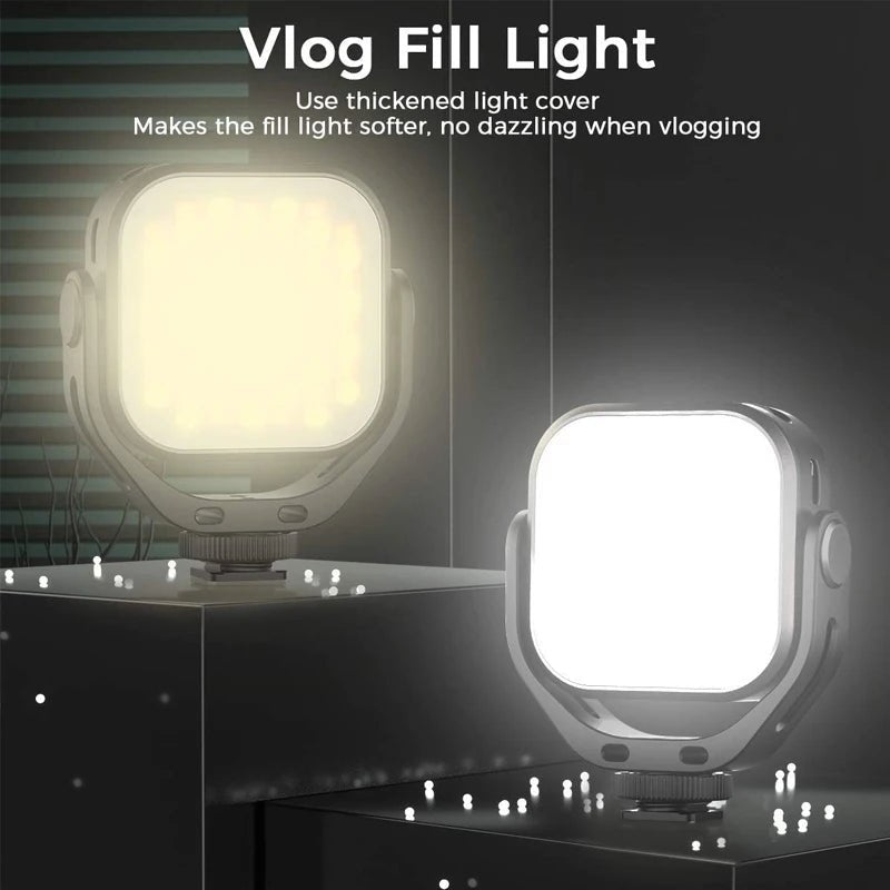 Vijim VL66 Adjustable LED Video Light with 360 Rotation - Portable Fill Light - Visión Creativa