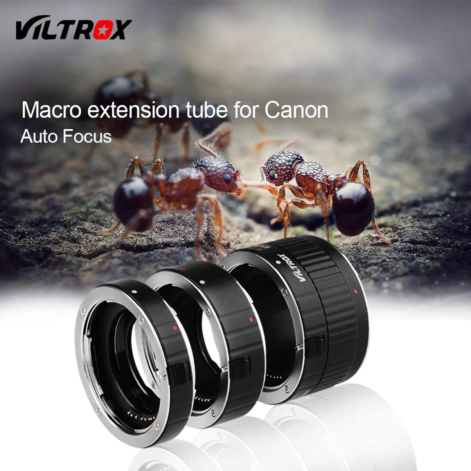 Viltrox DG-C Metal Mount Auto Focus Macro Extension Tube for  EF EF-S Lens DSLR Camera 760D 700D 80D 70D 5DII 5DIII 1300D - Visión Creativa 