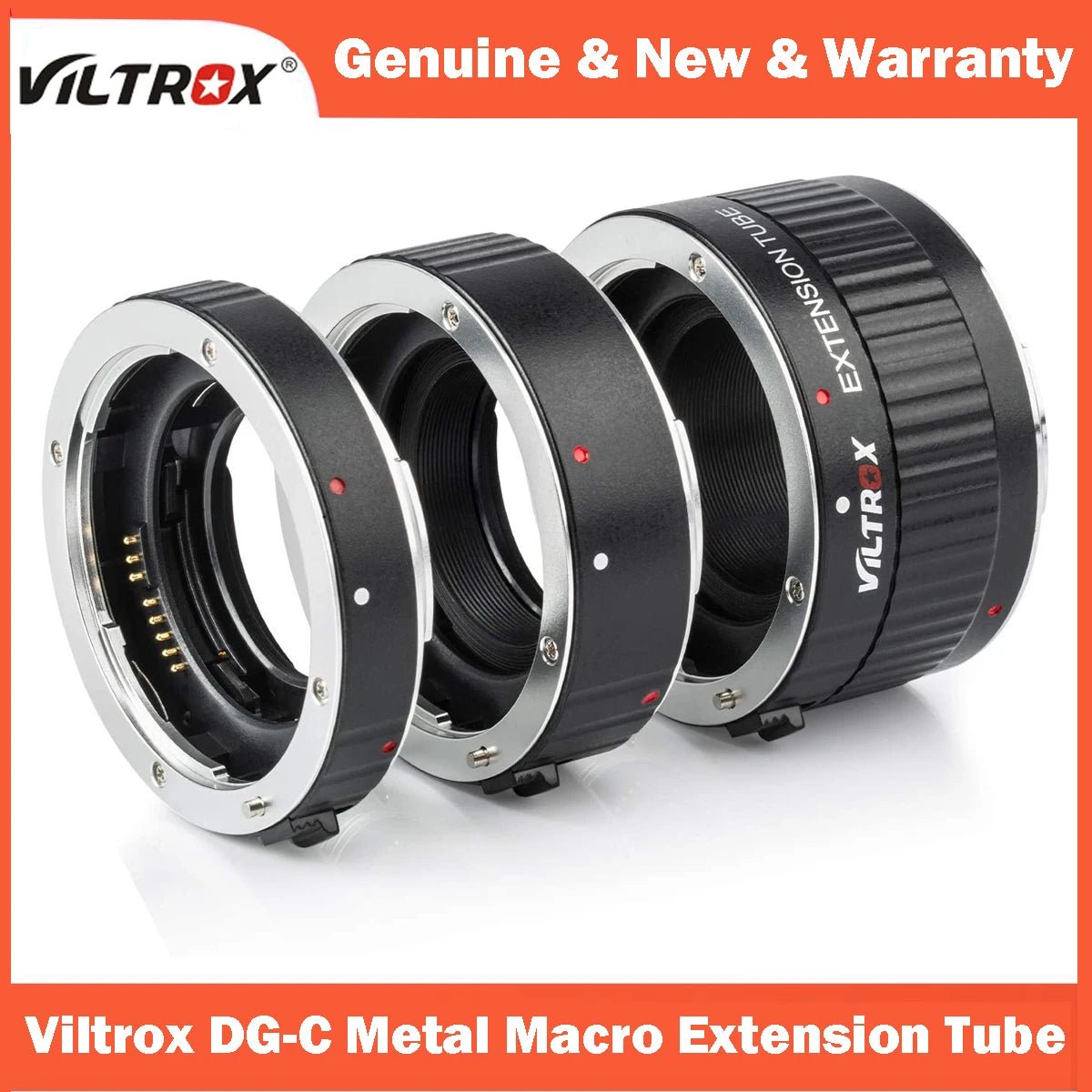 Viltrox DG-C Metal Mount Auto Focus Macro Extension Tube for  EF EF-S Lens DSLR Camera 760D 700D 80D 70D 5DII 5DIII 1300D - Visión Creativa 