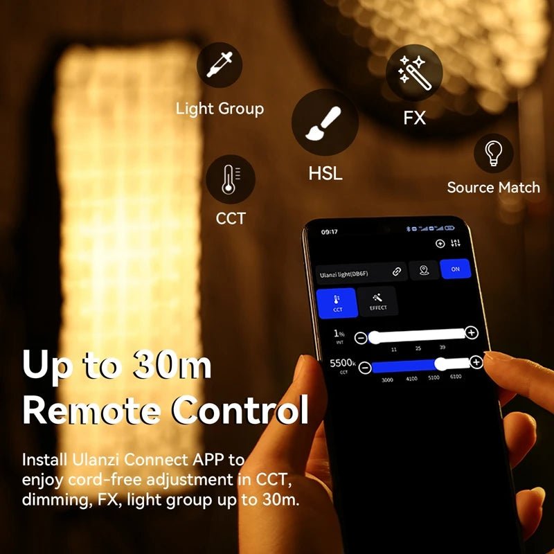Ulanzi VL-120Bi 120W V-Mount LED Video Light - Livestreaming Essential - Visión Creativa 