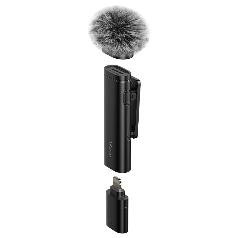 WM-10 Wireless Clip-On Microphone - Noise Reduction Mic for iPhone & Android - Visión Creativa