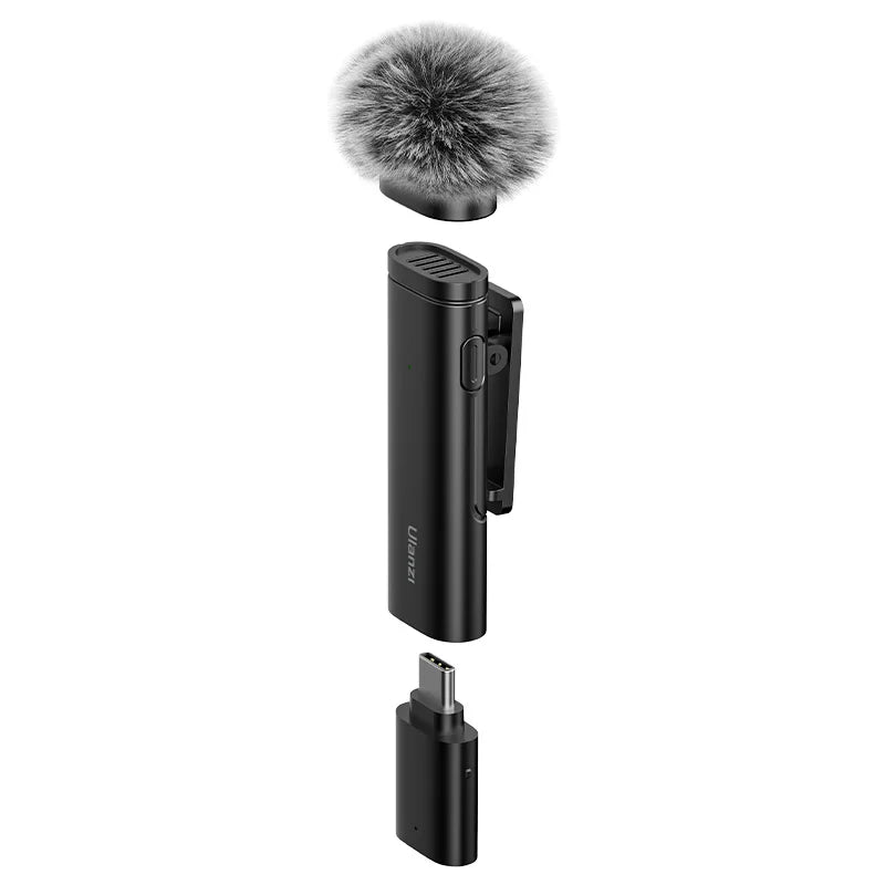 WM-10 Wireless Clip-On Microphone - Noise Reduction Mic for iPhone & Android - Visión Creativa